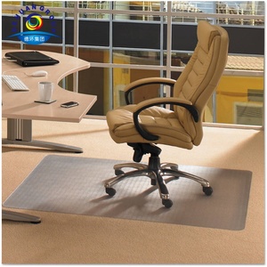 A esteira plástica 45x53 da cadeira do assoalho do PVC dos produtos de escritório polegadas, retangular com o bordo para o protetor do tapete - Product Image 3