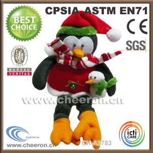 Plus abordable en <span class=keywords><strong>peluche</strong></span> pingouin de noël avec le chapeau, foulard et la robe - Product Image 1