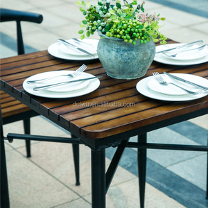 Esterna Impermeabile Mobili <span class=keywords><strong>Da</strong></span> Giardino Mobili <span class=keywords><strong>Da</strong></span> Giardino Set Dipinto A Mano In Legno Coffee Shop Sedia e Tavolo 1 Set - Product Image 3