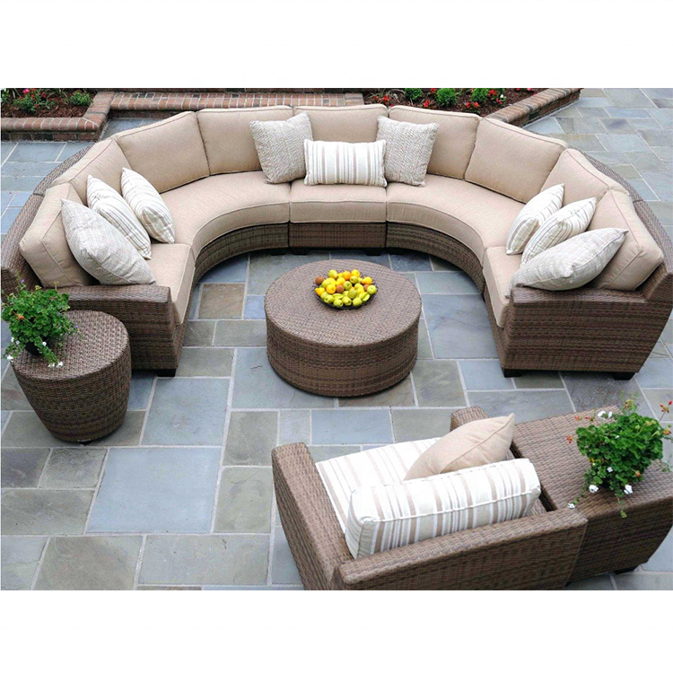 New Arrivals outdoor Furniture 6 Pcs royal rattan sofa set