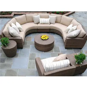 Conjunto de sofás de ratán real, muebles de exterior, novedad, 6 unidades