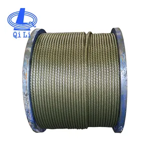 Gran oferta 100% pura chapado de zinc de acero al carbono para grúa torre de la cuerda de alambre de cable coaxial