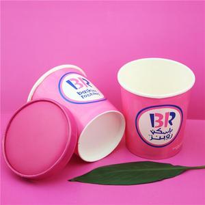 Coppe gelato a parete singola in 250ml 360ml 500ml formati da 1000ml coperchi di carta per animali domestici confezioni di gelato tagliatelle artigianato conservazione dello zucchero - Product Image 5