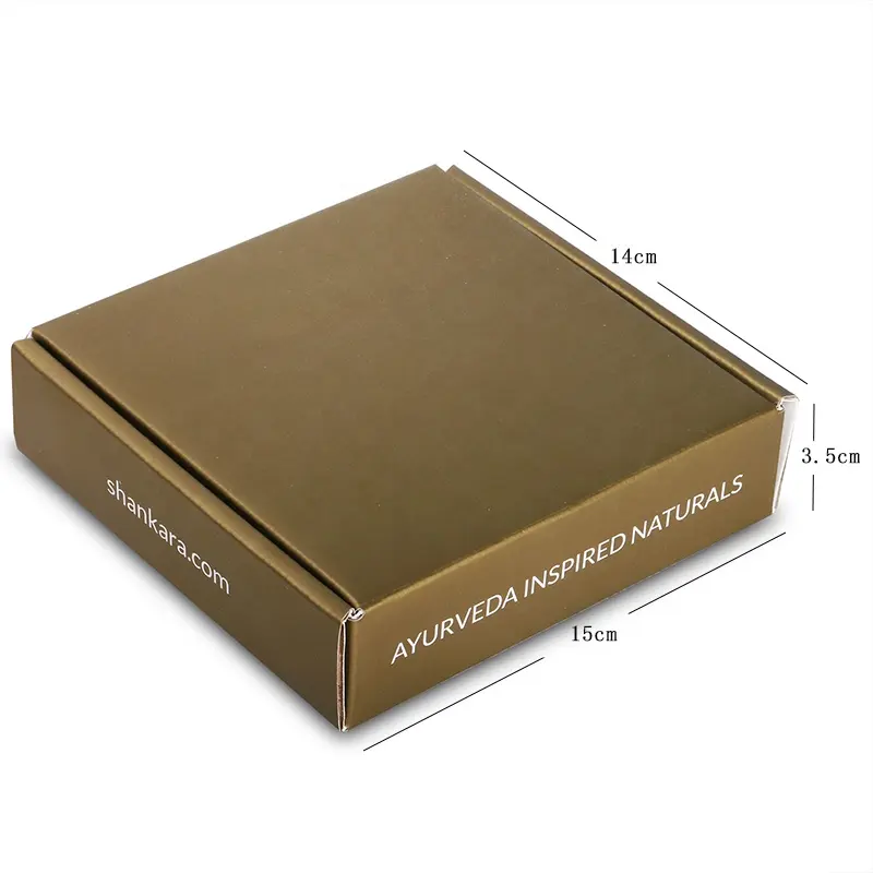 Personalizado fantasia impressão de ouro retângulo de papelão ondulado caixas de papelão dobrável caixa de embalagens de cosméticos