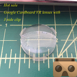 Lentes Google Cardboard VR 25mm con 3 Clip laterales Lente biconvexa 3D Lente de longitud focal de 45mm - Product Image 2