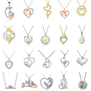 Monili delle donne di Cristallo D'argento Su Ordinazione Madre Figlia Oro Perla Pendente Del Cuore Del Regalo di Giorno <span class=keywords><strong>della</strong></span> Madre Del Bambino <span class=keywords><strong>Mamma</strong></span> <span class=keywords><strong>Collana</strong></span> - Product Image 2