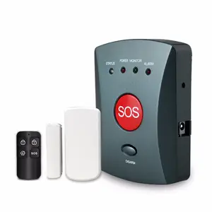 Black white Color GSM SOS baby security Emergency alarm system with panic buttons