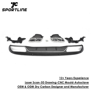 Parachoques trasero difusor puntas de escape para <span class=keywords><strong>Mercedes</strong></span> s Ben z <span class=keywords><strong>Clase</strong></span> C W205 C200 C250 2015-2017 - Product Image 2