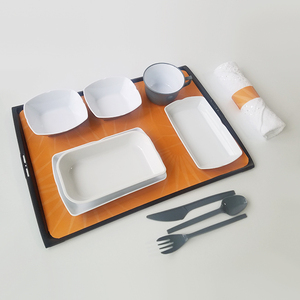 <strong>High</strong> <strong>Heat</strong> <strong>Resistance</strong> Reusable <strong>Plastic</strong> Container Airline Meal <strong>Tray</strong> - Product Image 5