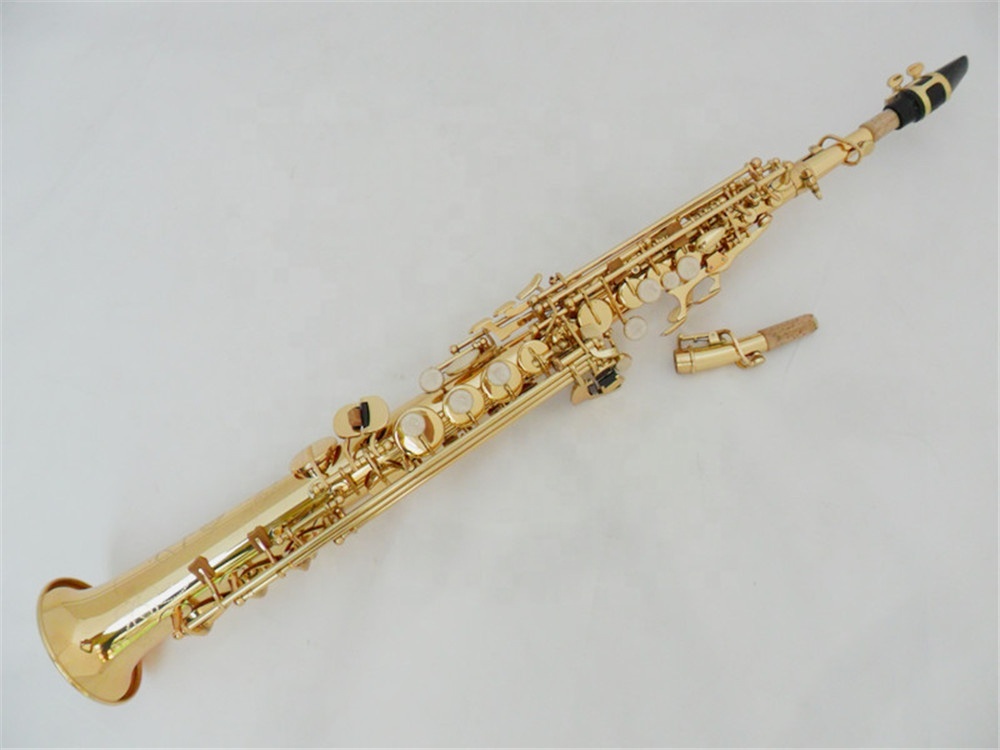 プロのソプラノサックス管楽器Bbトーンソプラノサックスストレート学生