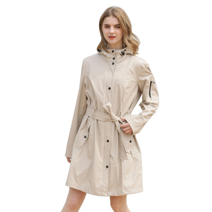 Rainfreem manteau de pluie doux pour femmes, vestes de pluie PU pour la mode manteau de pluie femme imperméable coupe-vent - Product Image 6