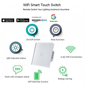 Topshine สวิตช์อัจฉริยะ Wifi,สวิตช์1ตัวดีไซน์ใหม่สำหรับควบคุมด้วยแอปมือถือและควบคุมด้วยเสียง - Product Image 4