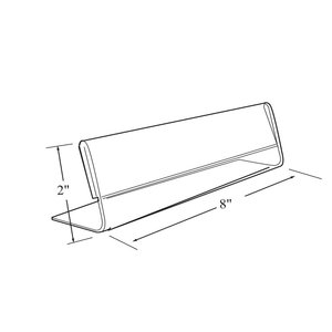 Étiquette de prix transparente en forme de L, Design Simple, support Horizontal de <span class=keywords><strong>Table</strong></span>, plaque de nom de tente, porte-affiche en acrylique - Product Image 3