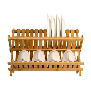 <span class=keywords><strong>Escurridor</strong></span> <span class=keywords><strong>de</strong></span> vajilla <span class=keywords><strong>de</strong></span> bambú con 16 rejillas, nuevo diseño creativo, producto pequeño - Product Image 3