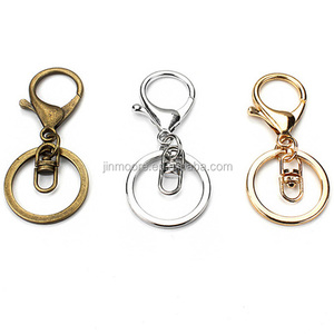 Gold Lobster Clasp Keychain Zinc Alloy Snap Hook Key Chain Rings with Chain