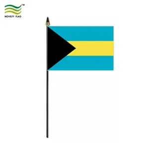 Werbe geschenke Werbung Bahamas Polyester Hand flaggen mit Stöcken