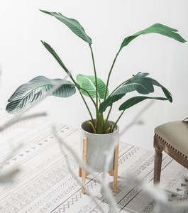 Wholesale Mid-Century Modern Wood Bamboo <strong>Plant</strong> <strong>Stand</strong> Small Mini <strong>Indoor</strong> Commercial Cement Holder Flower <strong>Pots</strong> &amp; Planters - Product Image 1