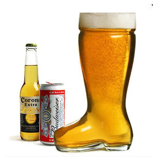 Glass Beer Boot 1 Liter Glass Beer Mugs/glasses Oktober Fest Style