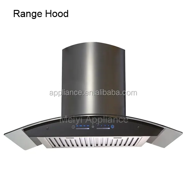 Touch Control Range Hood Kitchen Chimney Double Baffle