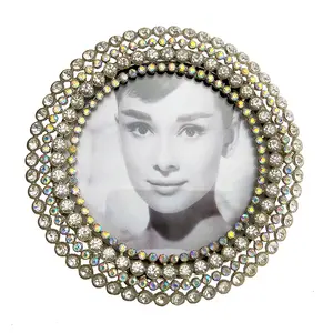 Küçük yuvarlak rhinestone boncuk takı resim fotoğraf çerçevesi