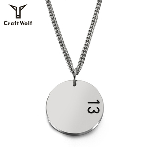 Craft Wolf uomo 316L in acciaio inox 1314 numero collana di moda per san valentino regalo all'ingrosso design originale gioielli