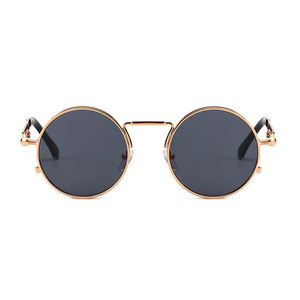 10336 <span class=keywords><strong>Occhiali</strong></span> <span class=keywords><strong>da</strong></span> <span class=keywords><strong>Sole</strong></span> Superhot Retrò Vintage Rotondi in Metallo Stile Steampunk - Product Image 2