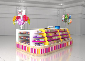 Thời Trang Kẹo Kiosk Đồ Nội Thất Đầy Màu Sắc Kẹo Tầng Đứng Cửa Hàng Mall Nhỏ Kẹo Cửa Hàng Thiết Kế Hiển Thị Để Bán - Product Image 4