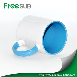 Al por mayor 11 oz cerámica blanca en blanco de la sublimación, taza promocional 11 oz color interior taza de café de cerámica - Product Image 6