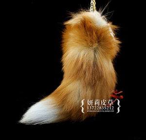 ขายส่งคริสตัลฟ็อกซ์หางวัสดุของแท้ฟ็อกซ์ขนเสน่ห์กระเป๋าที่กำหนดเอง - Product Image 2