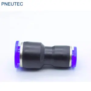 Acoplamiento de manguera de conexión rápida, reductor PG de PG8-6 de 8mm-6mm métrico O.D, empalme de tubo neumático de plástico
