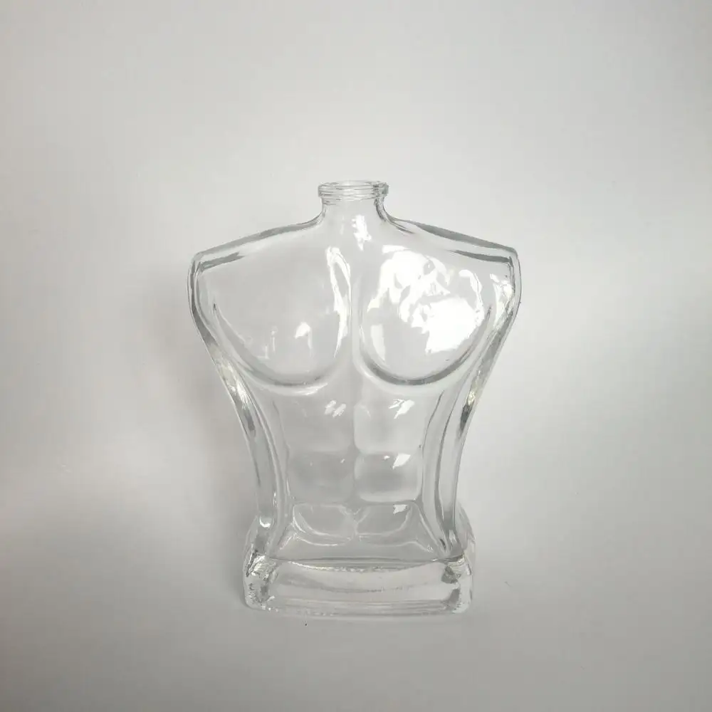 Perfume con forma de músculo para hombre de alta transparencia de 100 ml/botella de cristal con personalidad creativa.