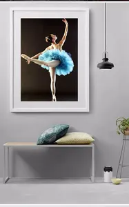 Brand New Ballerina Painting Girl Dancer Wall Art Crystal Porcelain Paintings Digital Print Art