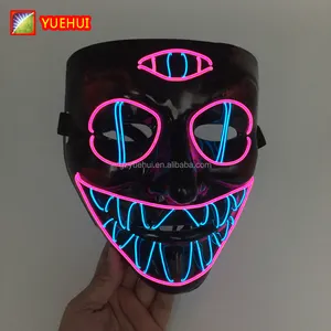 Mascarilla con purga Led de alta calidad, máscara para fiesta, Cosplay, Crazy Glow In Dark Carnival Festival, máscara con luz Led