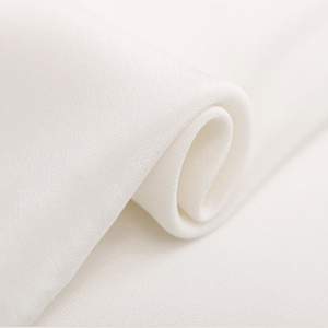 Tessuto <span class=keywords><strong>Crepe</strong></span> de Chine in <span class=keywords><strong>Seta</strong></span> a 3 Strati Bianco Pesante - Product Image 1
