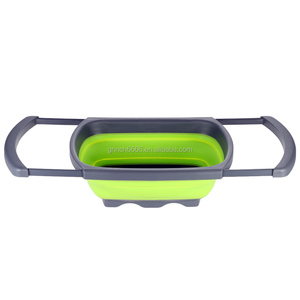 O filtro dobrável do <span class=keywords><strong>silicone</strong></span> do coador da cozinha do OEM expande a 24 "sobre a cesta do dissipador - Product Image 3
