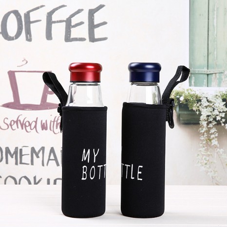 550ml Sleeves Infuser Glass Water My Bottle Portable Water Glass Bottle
