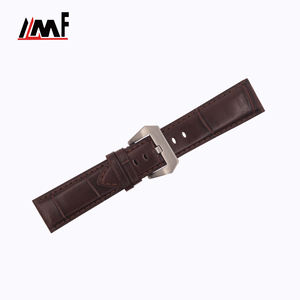 Fábrica Semi Mate Cuero de cocodrilo Patrón personalizado Durabilidad reemplazable Relojes Joyería Correas de reloj Acero inoxidable - Product Image 6