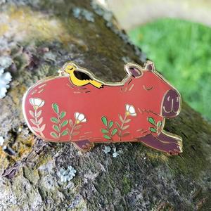 Phim Hoạt Hình Capybara Nhà Máy Bán Buôn Chất Lượng Cao Tùy Chỉnh Cloisonne Phim Hoạt Hình Cứng Men Ve Áo Pin Cá Nhân Kim Loại Pins Nhà Sản Xuất - Product Image 3