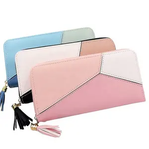 2023 New Design High Quality Hot Sale Women Long Model PU Leather Card Holder Wallets for lady