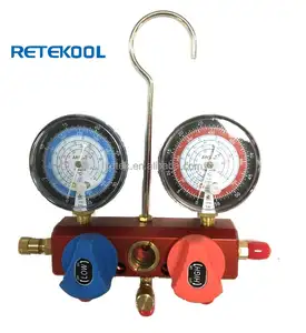 R22,R410a R134a Air Conditioner Refrigeration Aluminum Valve Manifold Gauge