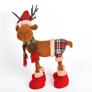 de peluche reno Suppliers-Pie de Navidad decoración de Navidad renos de peluche