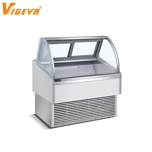 R22 Fan cooling Canteen Freezer Display Counter For Ice Cream Cabinet Price