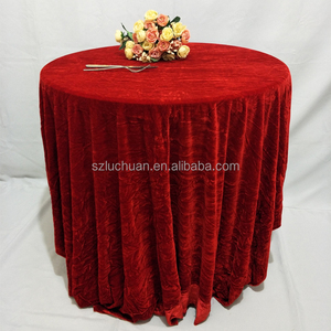 Großhandel Hochzeit Tischdecke Red Velvet Tischdecken Flanell Backed Tischdecke - Product Image 1