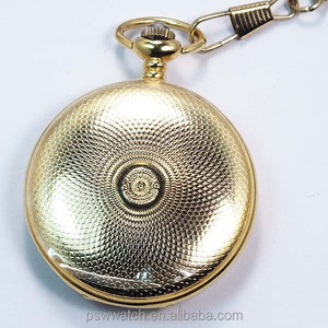 Reloj de Bolsillo de Moda con Cadena Dorada, Reloj de Bolsillo Occidental Regal de Cuarzo con Movimiento Japonés - Product Image 4
