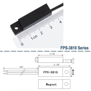 สวิตช์จำกัดระยะ HKFAST รุ่น FPS-3810 ความยาว 38 มม. สีดำ แบบติดตั้งผ่านรู พร้อมแม่เหล็ก - Product Image 1
