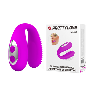 Vibrator tipe U 3 kecepatan untuk wanita, mainan seks dewasa Vibrator stimulasi g-spot dapat diisi ulang USB untuk pasangan - Product Image 3