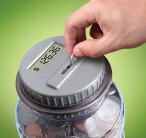 Hucha Digital para Contar Monedas/Hucha para Monedas en Forma de Botella/Hucha Transparente para Monedas - Product Image 1