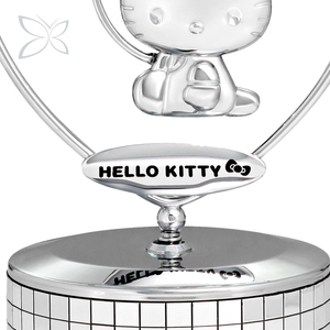 Caja Musical de Metal con Figura de Hello Kitty de Crystocraft, con Licencia de Sanrio, Cristales Brillantes Tallados, Cromo/Rosaline, Regalo de Cumpleaños para Niñas - Product Image 5