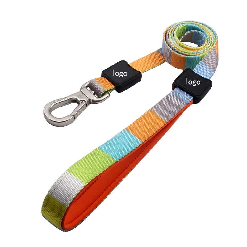 Good Quality Pet Dog Leash Custom Print Private Label Durable Neoprene Webbing Puppy Leads 2023 Premium Dog Leash Manufacturers