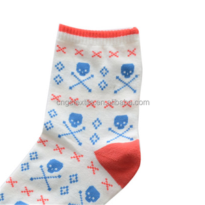 Haining GS crâne personnalisé et flèches conception orange bout et talon <span class=keywords><strong>blanc</strong></span> courtes en <span class=keywords><strong>coton</strong></span> chaussettes femmes - Product Image 6